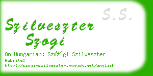 szilveszter szogi business card